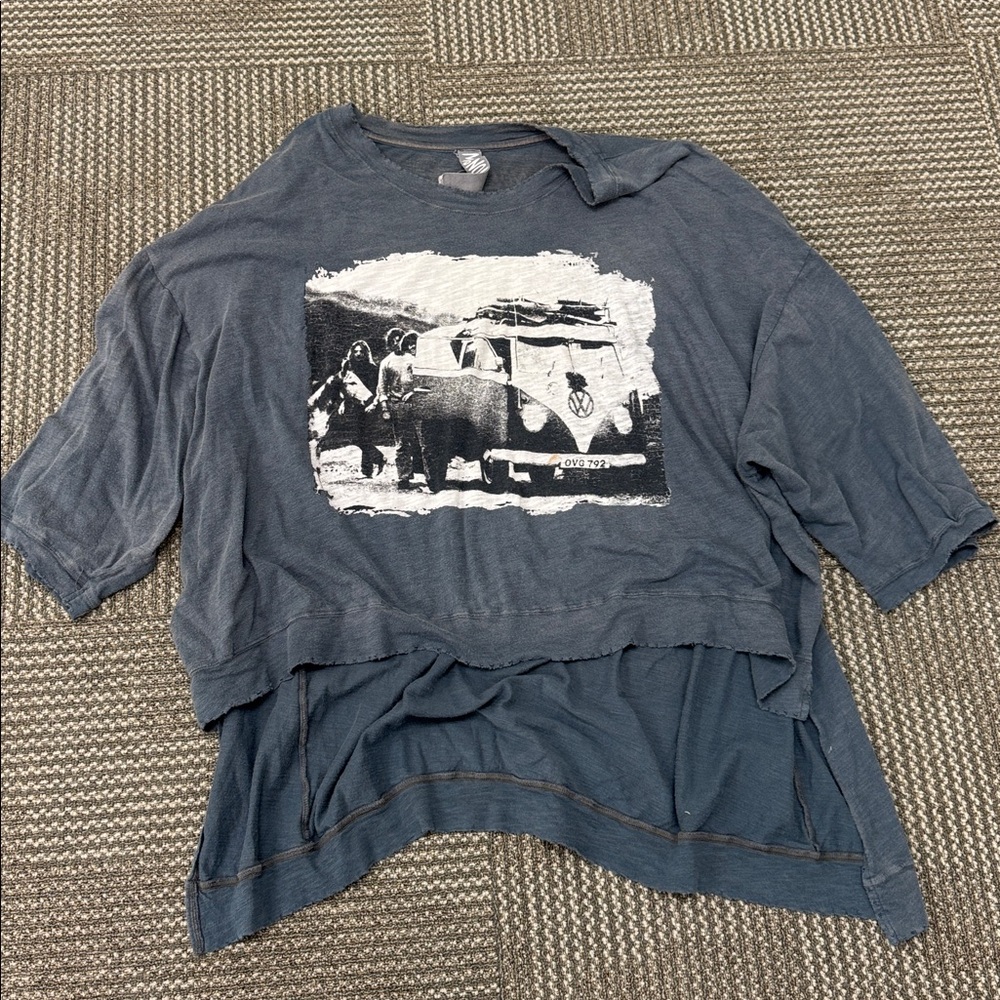 Magnolia Pearl Cotton Jersey Oversized Hi Lo Baja Surf Francis Pullover Tee, OS - Picture 4 of 9